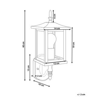 Beliani Lampe murale pour l'extérieur en Métal Moderne ANDAM  