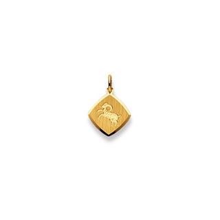 MUAU Schmuck  Anhänger Sternzeichen Widder Gelbgold 750, 19x13mm 