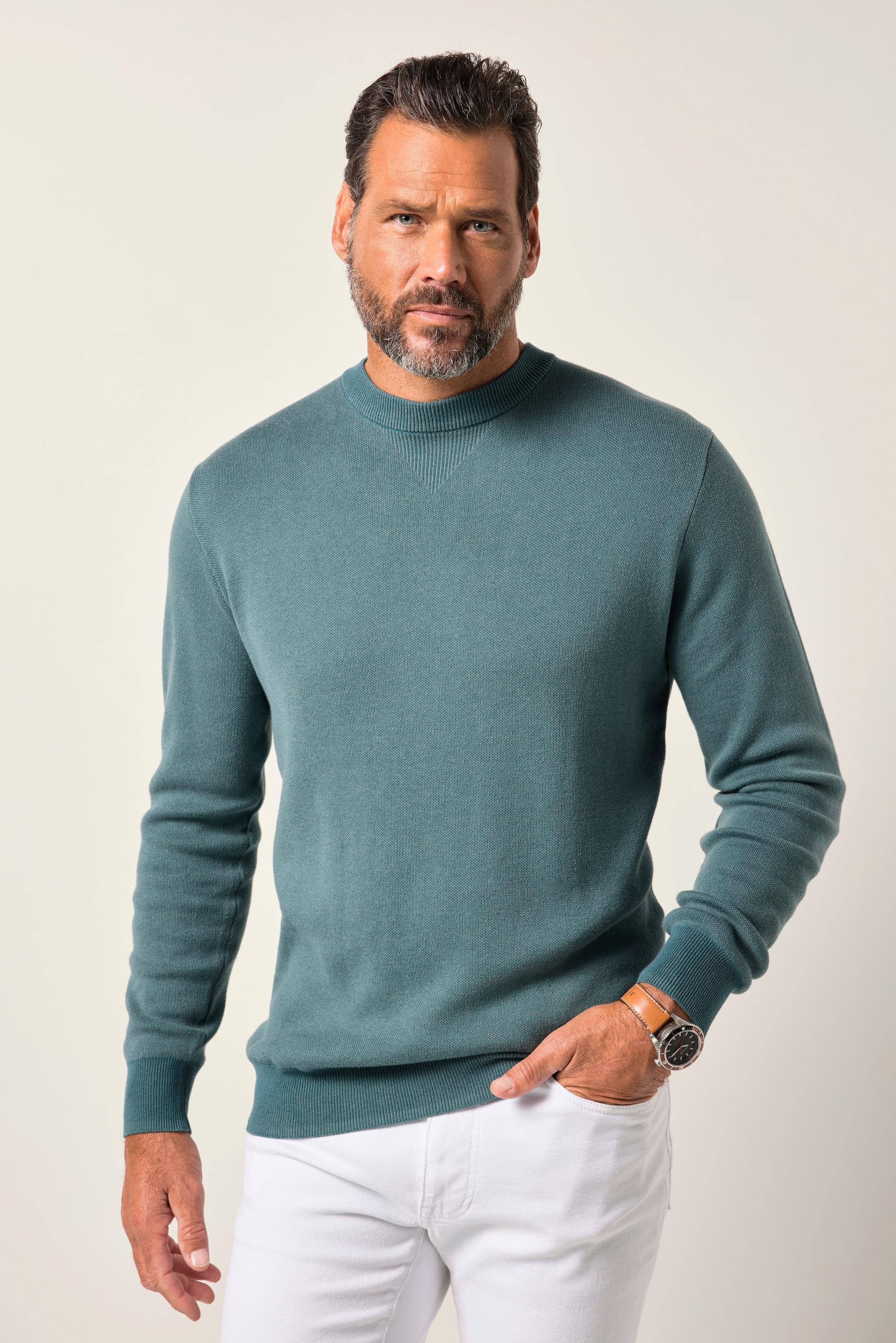 JP1880 Pull CashmereTouch Two-Tone Maille Col Rond  