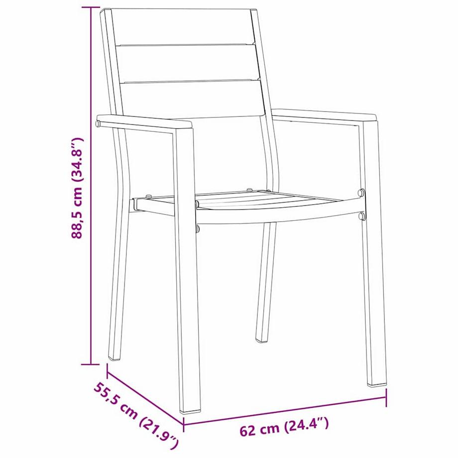 VidaXL Garten essgruppe polyethylen  
