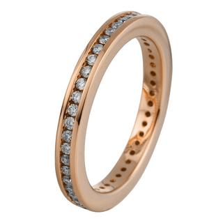 MUAU Schmuck  Mémoire-Ring 750/18K Rotgold Diamant 0.5ct. 