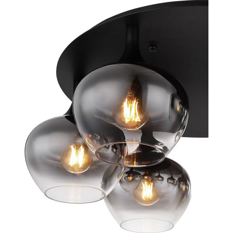 mutoni Plafonnier Maxy métal noir mat 6xE27  