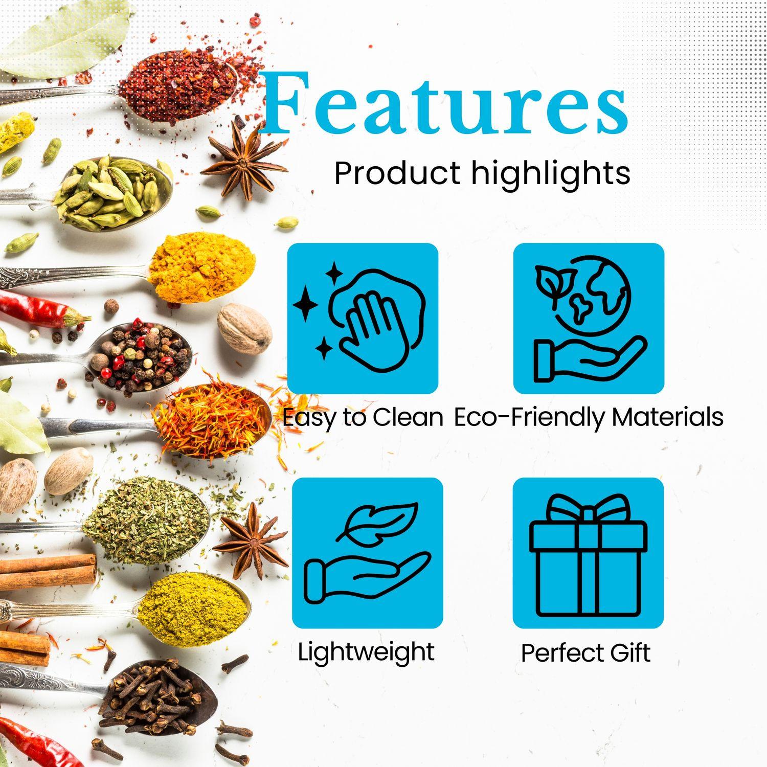 Intirilife zuccheriera set di 3 con coperchio e cucchiaio  