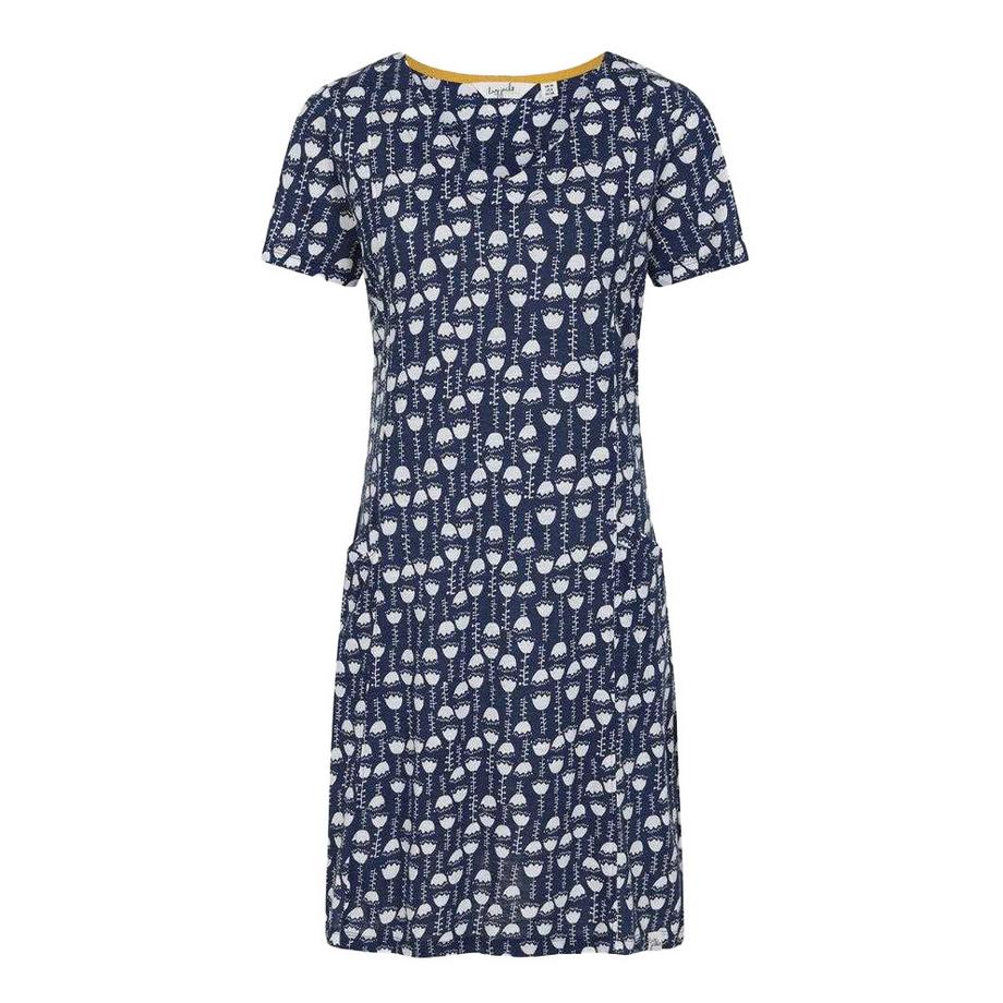 Kleid  ,  VAusschnitt, kurzärmlig