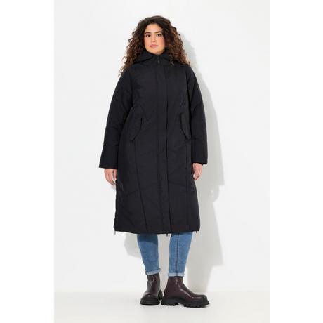 Ulla Popken  Cappotto imbottito HYPRAR con zip a cursore doppio, collo alto e materiale riciclato 