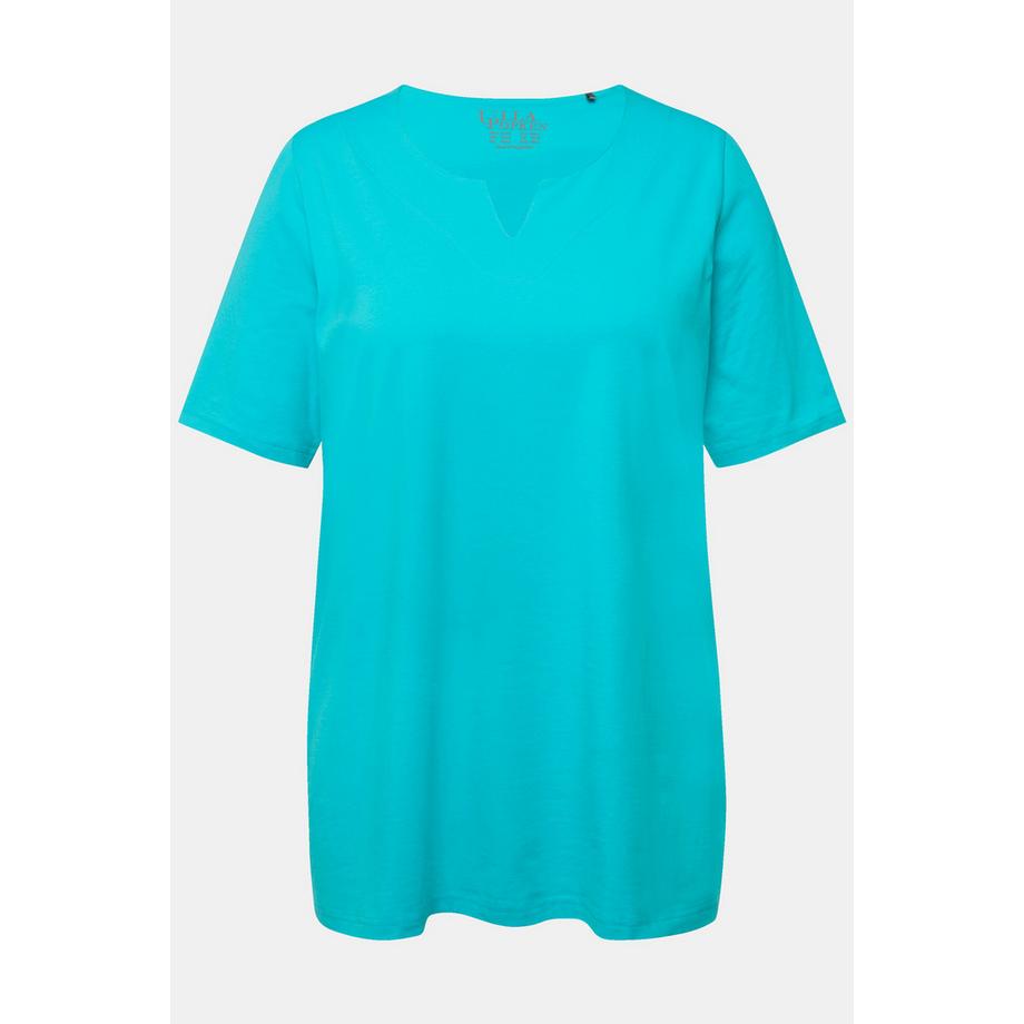 Ulla Popken A-Linie T-Shirt Tunika-Ausschnitt Halbarm  