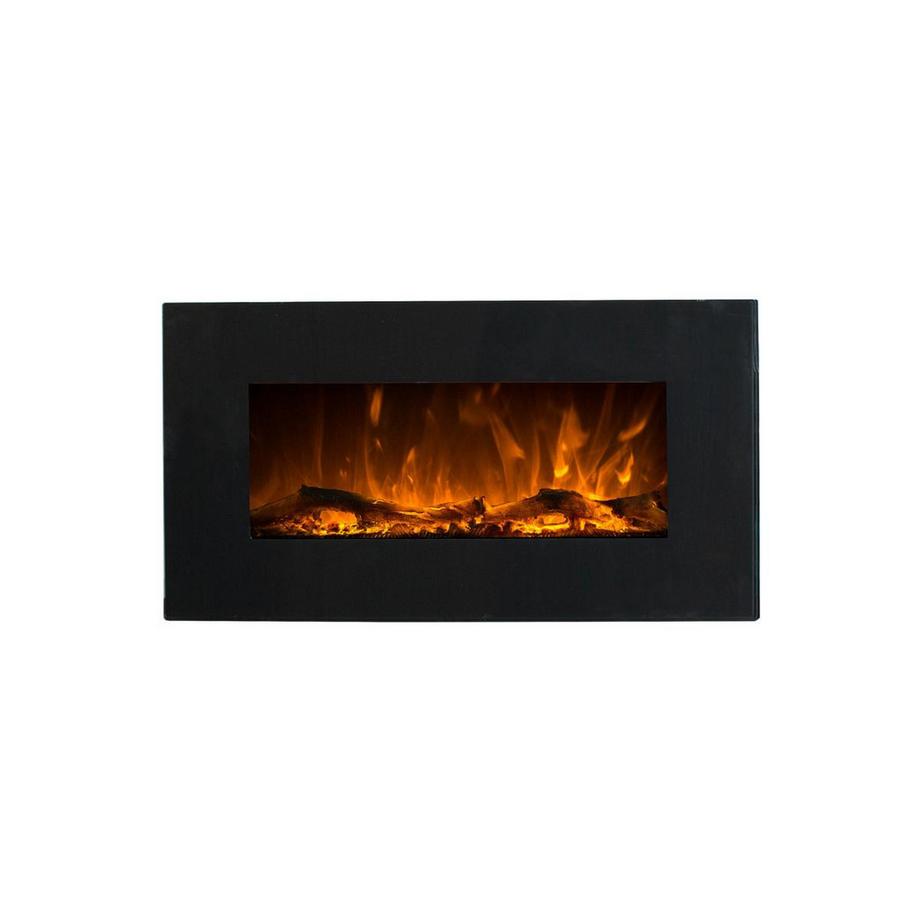 Cheminée électrique CHANDELA - Murale -  L84 x P14 x H45 cm - Noire