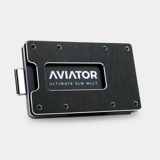 AVIATOR Smart Wallet Slide Brushed Black AirTag Clip  