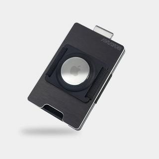 AVIATOR Smart Wallet Slide Brushed Black AirTag Clip  
