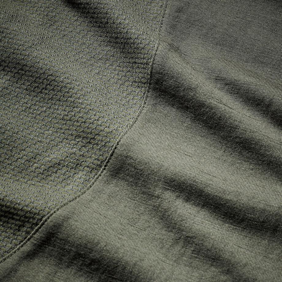 SIMOND TREK 500 -Trekking-T-Shirt mit kurzen Ärmeln aus Merinowolle, Merino Resist khaki 