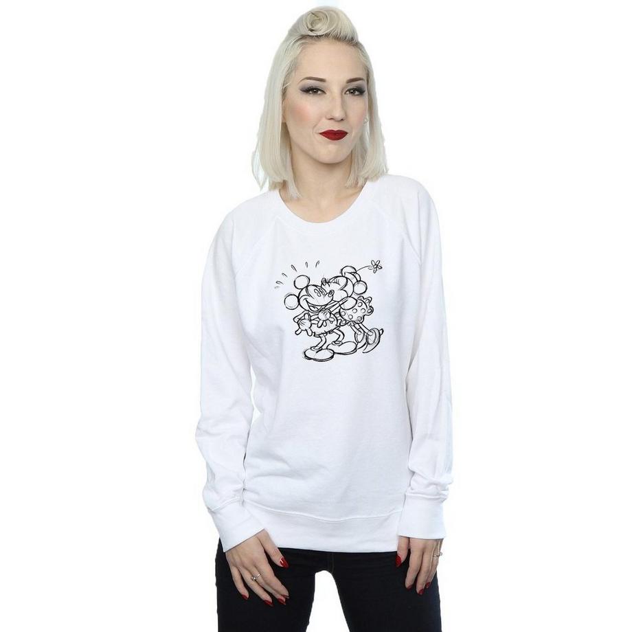 Disney Mickey und Minnie Maus bedrucktes Sweatshirt  