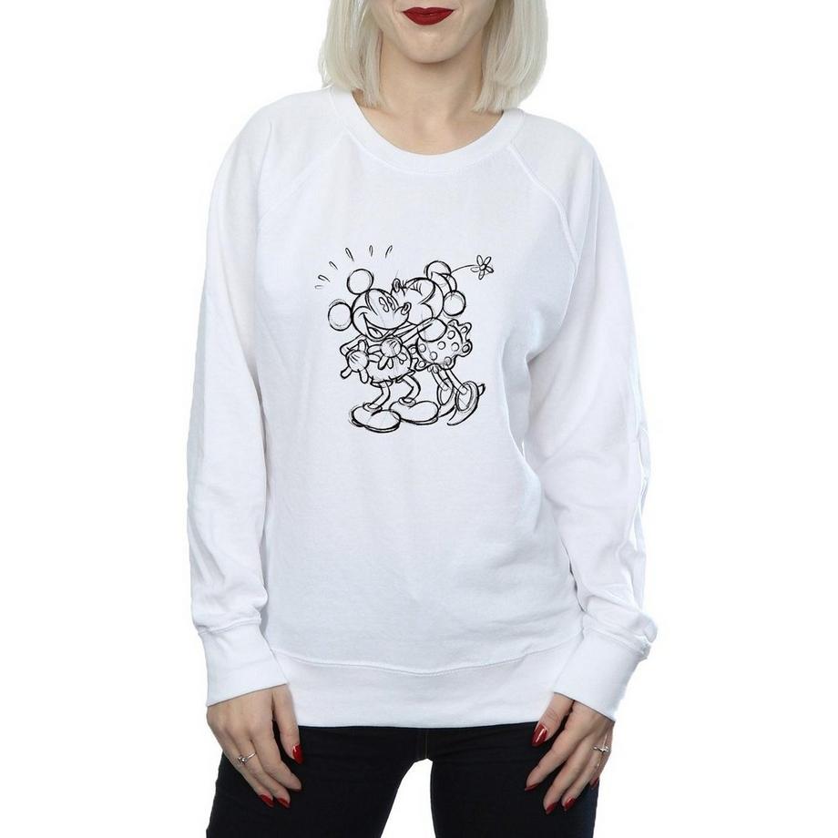 Disney Mickey und Minnie Maus bedrucktes Sweatshirt  
