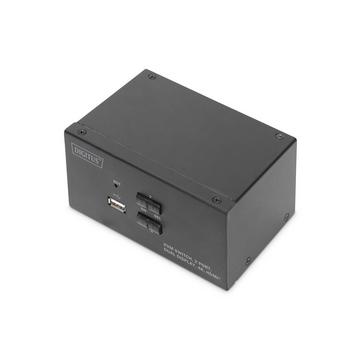 Digitus Switch KVM, 2 porte, schermo doppio, 4K, HDMI®