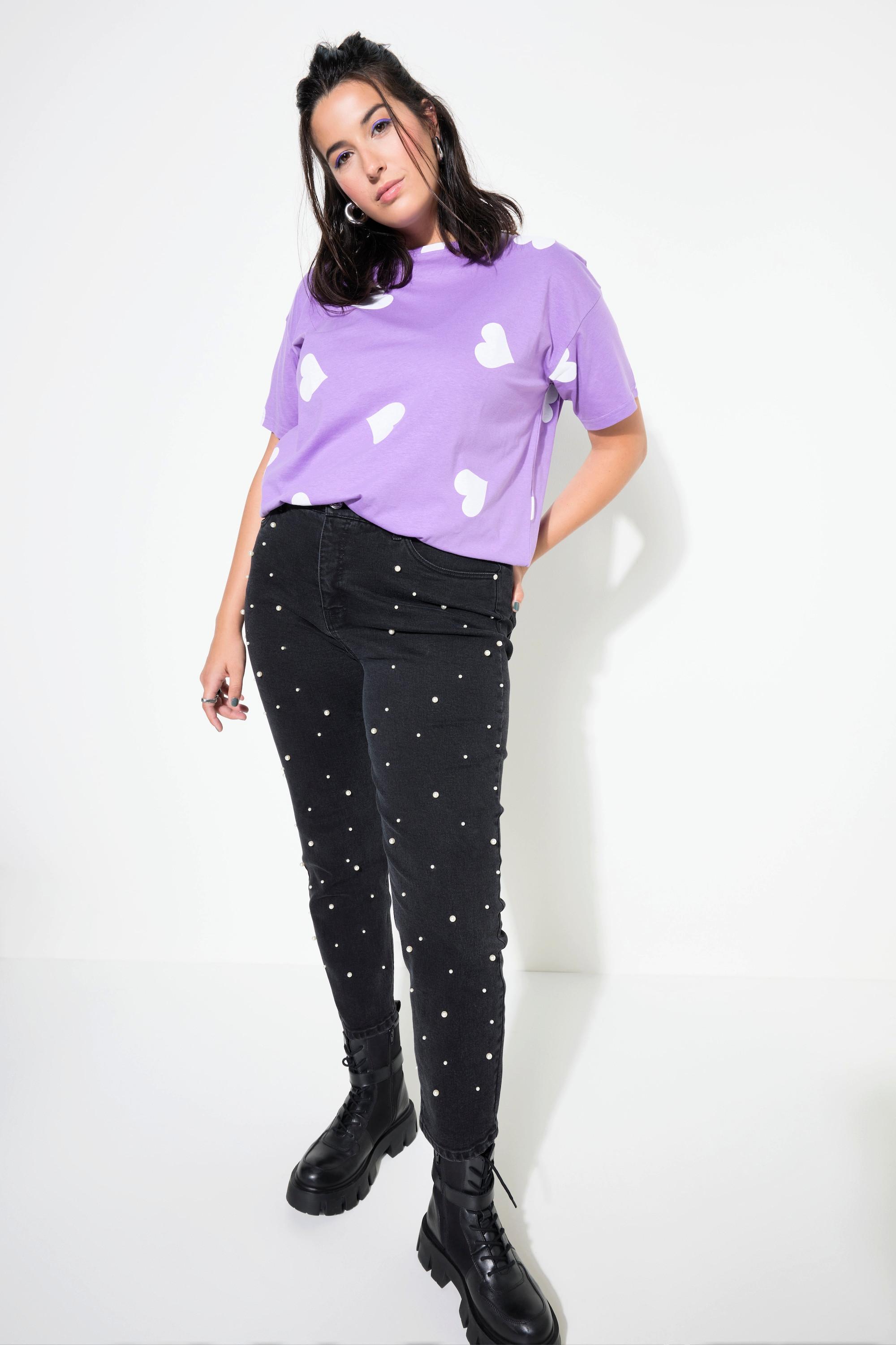 Studio Untold  T-shirt dal taglio oversize con stampa con cuori 