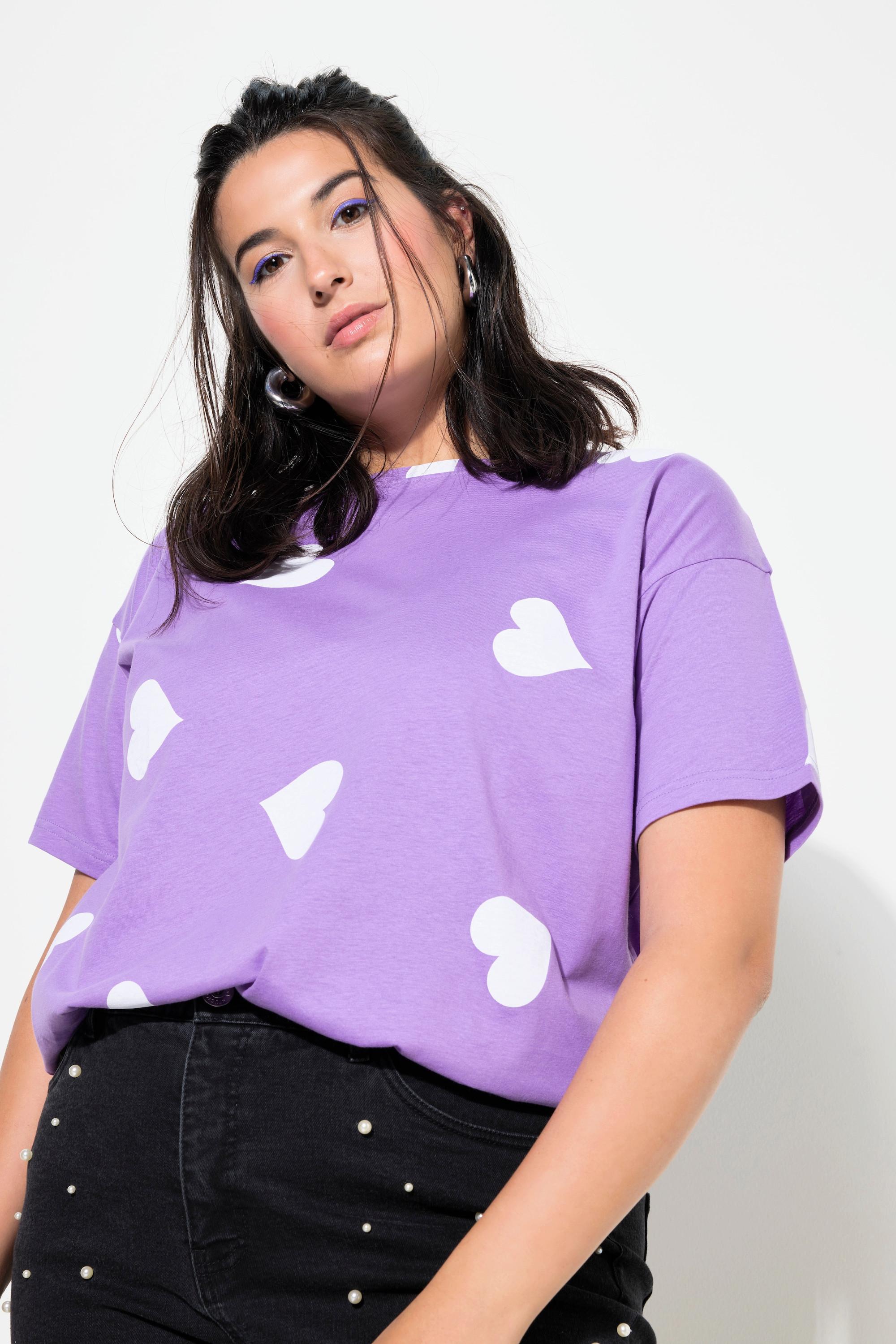 Studio Untold  T-shirt dal taglio oversize con stampa con cuori 