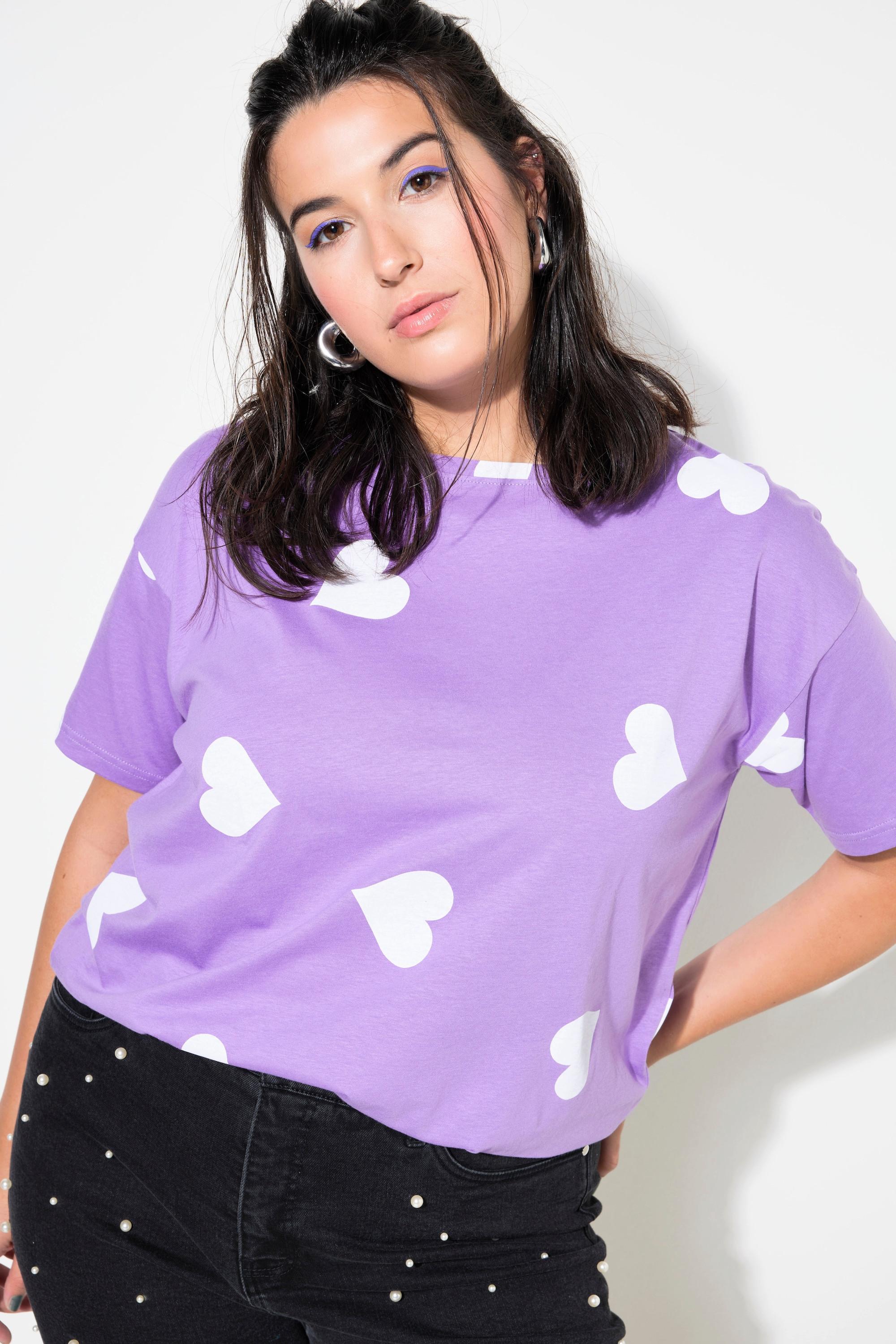 Studio Untold  T-shirt dal taglio oversize con stampa con cuori 