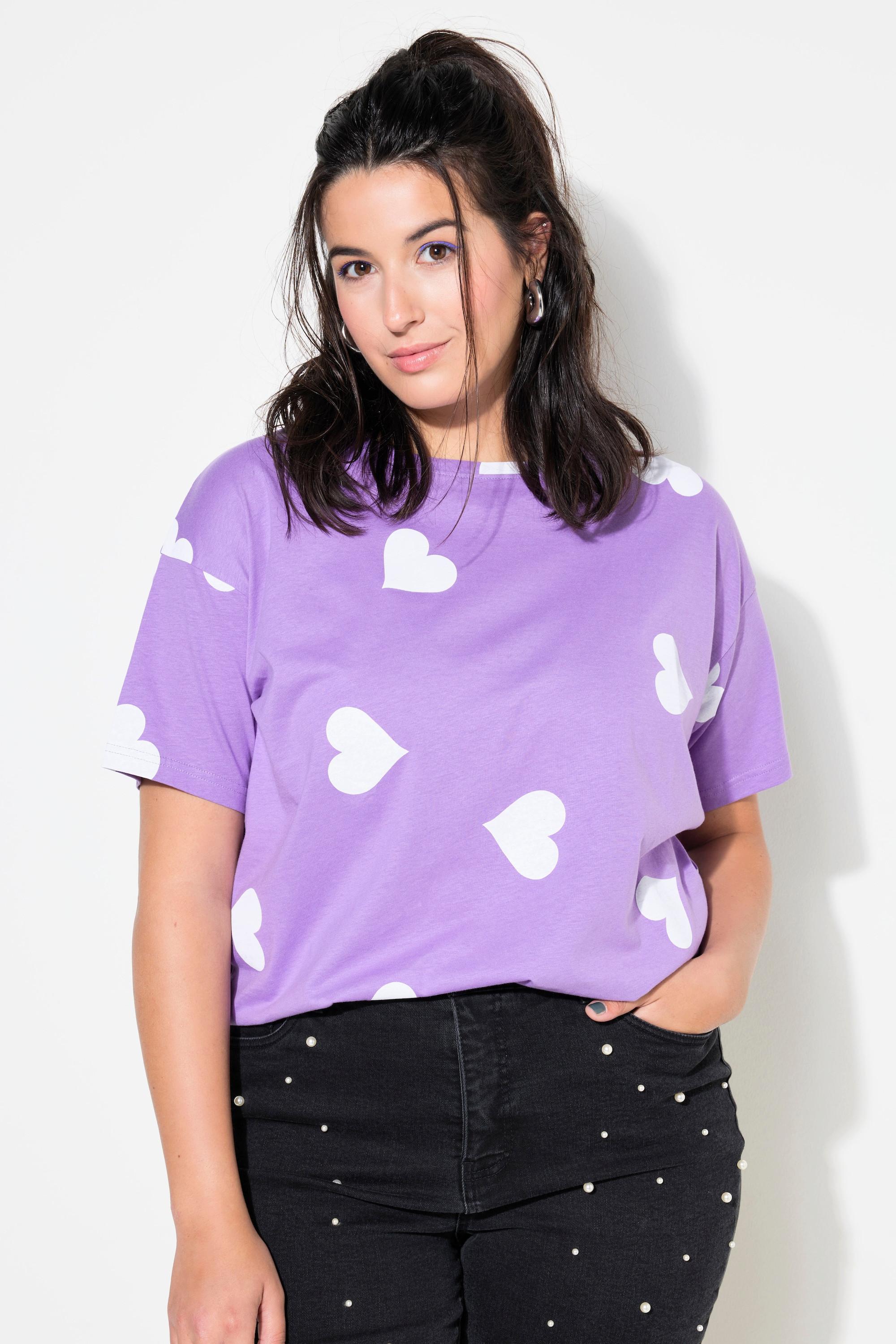 Studio Untold  T-shirt dal taglio oversize con stampa con cuori 