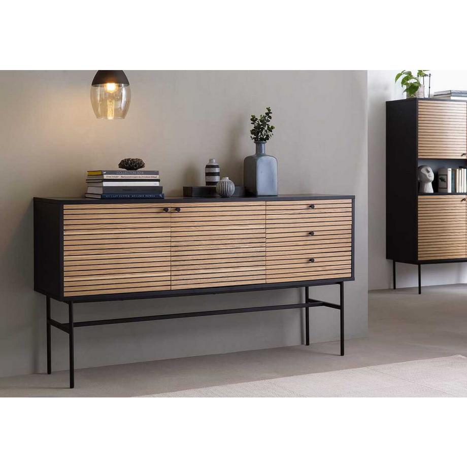 mutoni Sideboard Echtholzfurnier 160x40x85  