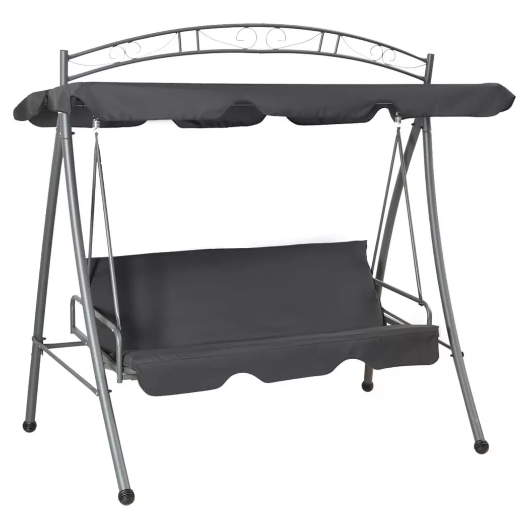 VidaXL - sedia a dondolo Tessuto, One Size, Grigio