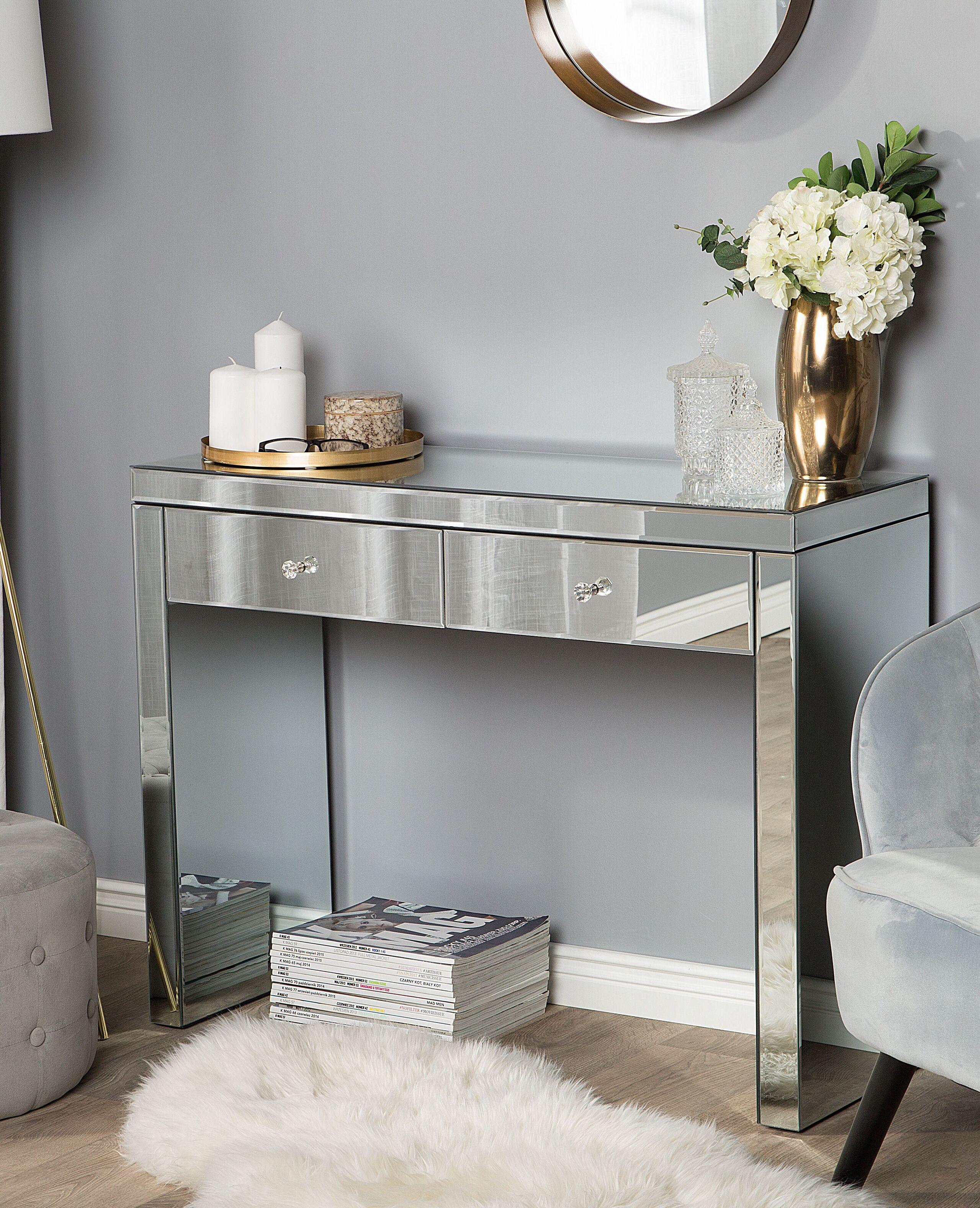 Beliani Console en Verre Glamour MARLE  