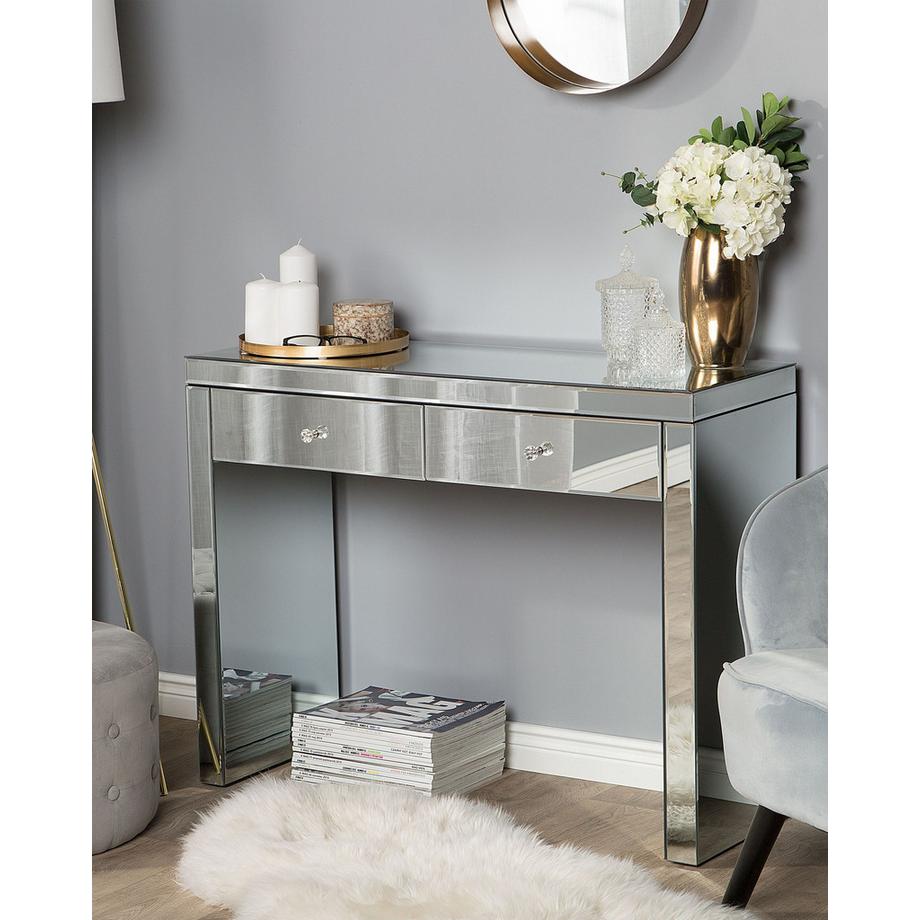 Beliani Console en Verre Glamour MARLE  