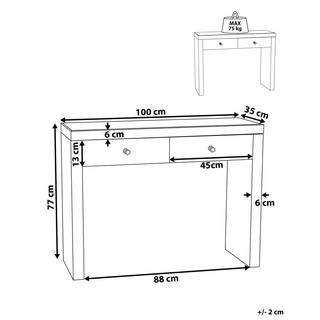 Beliani Console en Verre Glamour MARLE  