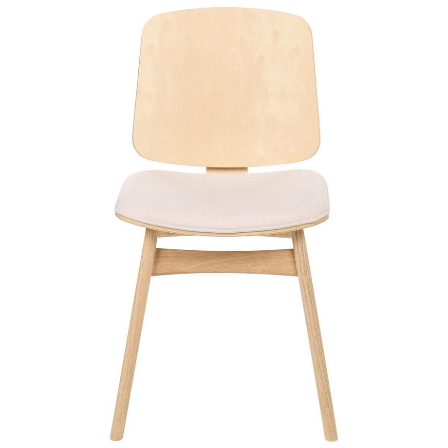 Beliani Lot de 2 chaises de salle à manger en Bois d'hévéa Rétro CHARLESTON  