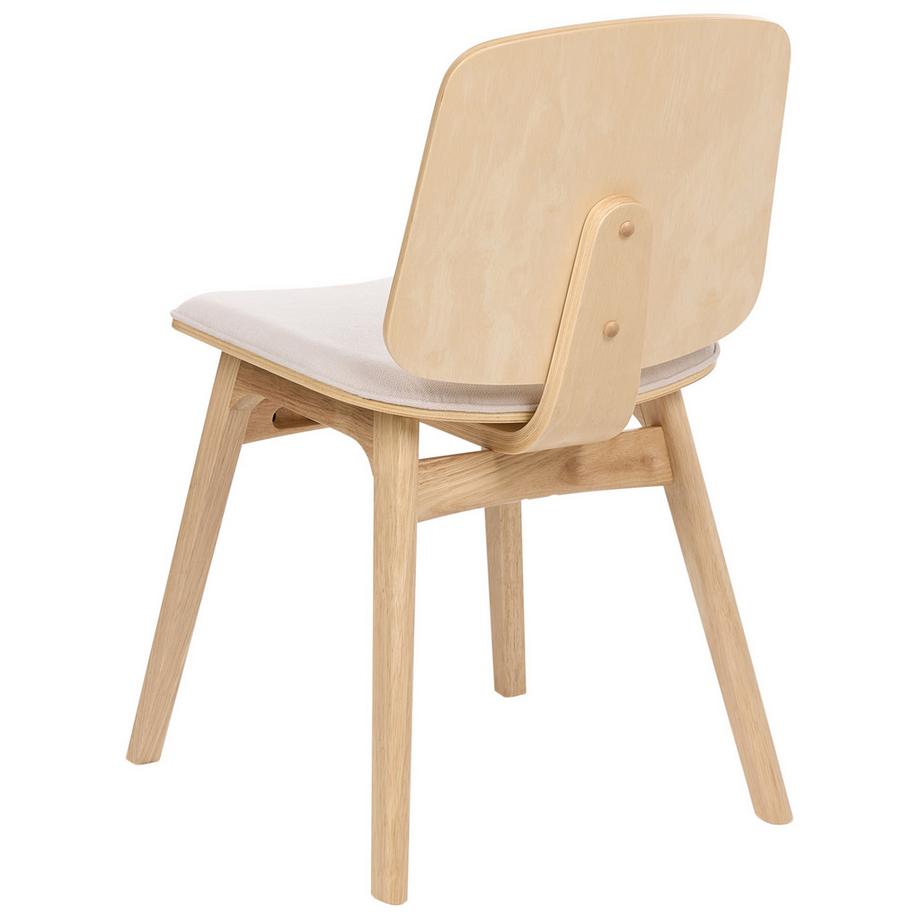 Beliani Lot de 2 chaises de salle à manger en Bois d'hévéa Rétro CHARLESTON  