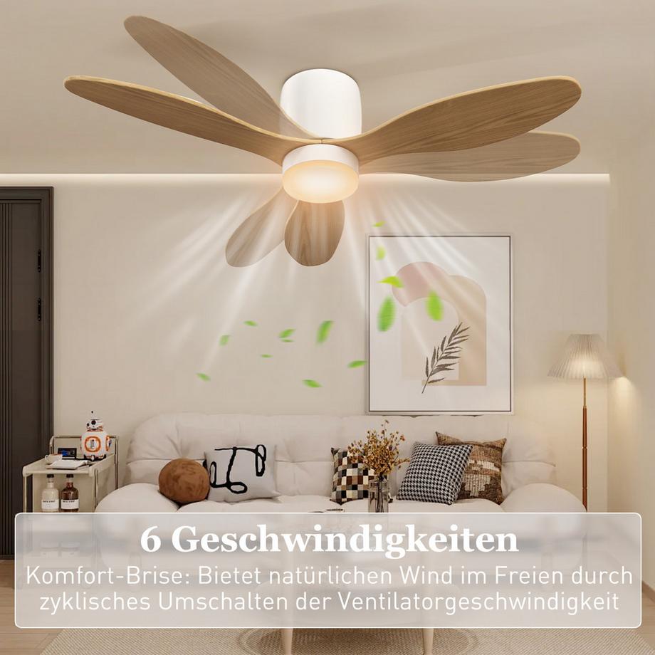 HOMCOM Deckenventilator mit Licht  
