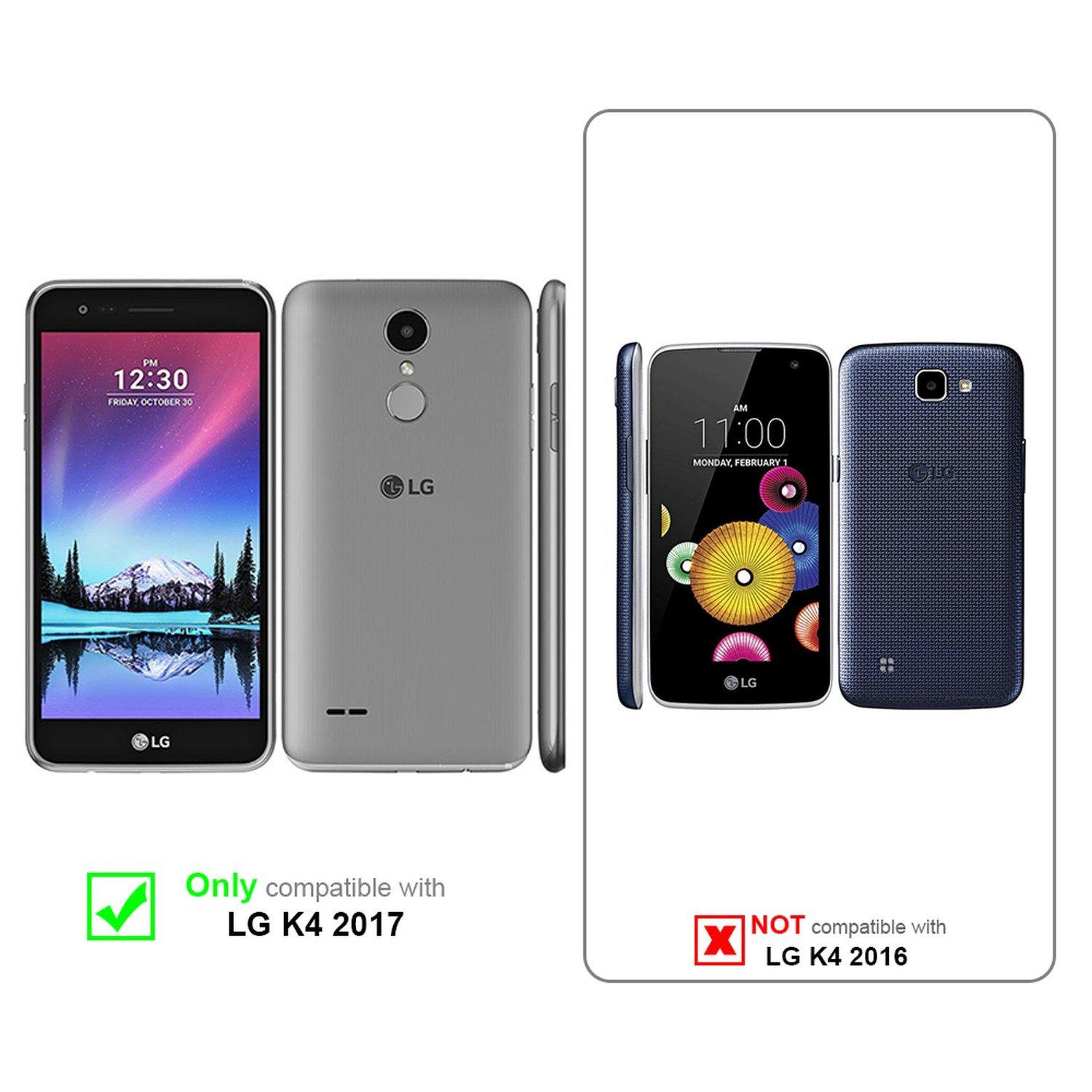 Cadorabo  Housse compatible avec LG K4 2017 - Coque de protection avec fermeture magnétique, fonction de support et compartiment pour carte 