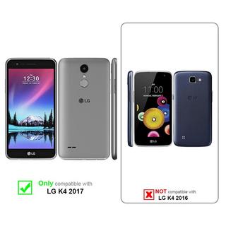 Cadorabo  Housse compatible avec LG K4 2017 - Coque de protection avec fermeture magnétique, fonction de support et compartiment pour carte 