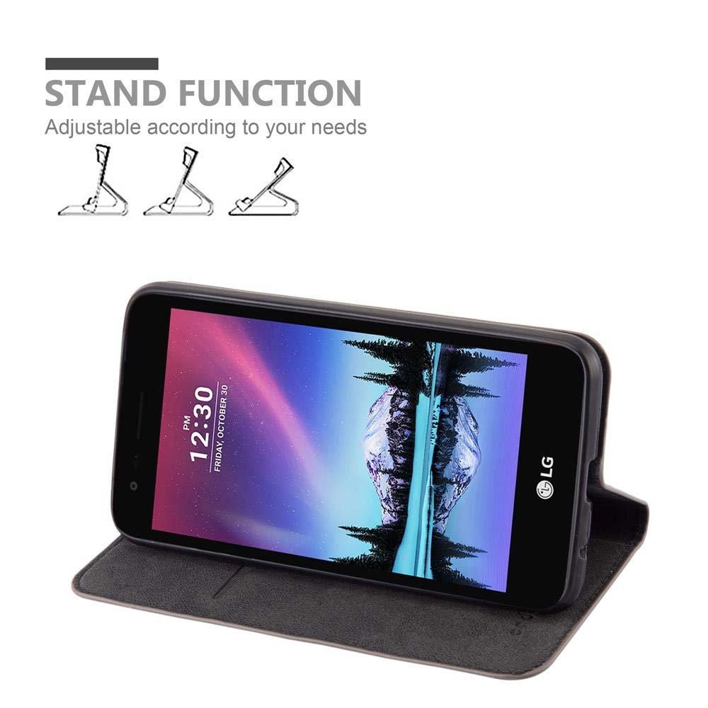 Cadorabo  Housse compatible avec LG K4 2017 - Coque de protection avec fermeture magnétique, fonction de support et compartiment pour carte 