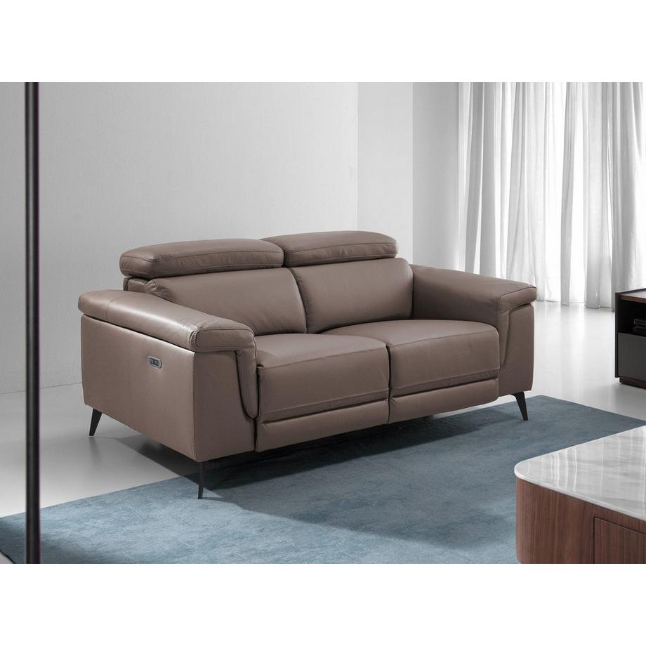 ANGEL CERDA Canapé Relax 2 places en cuir vison  