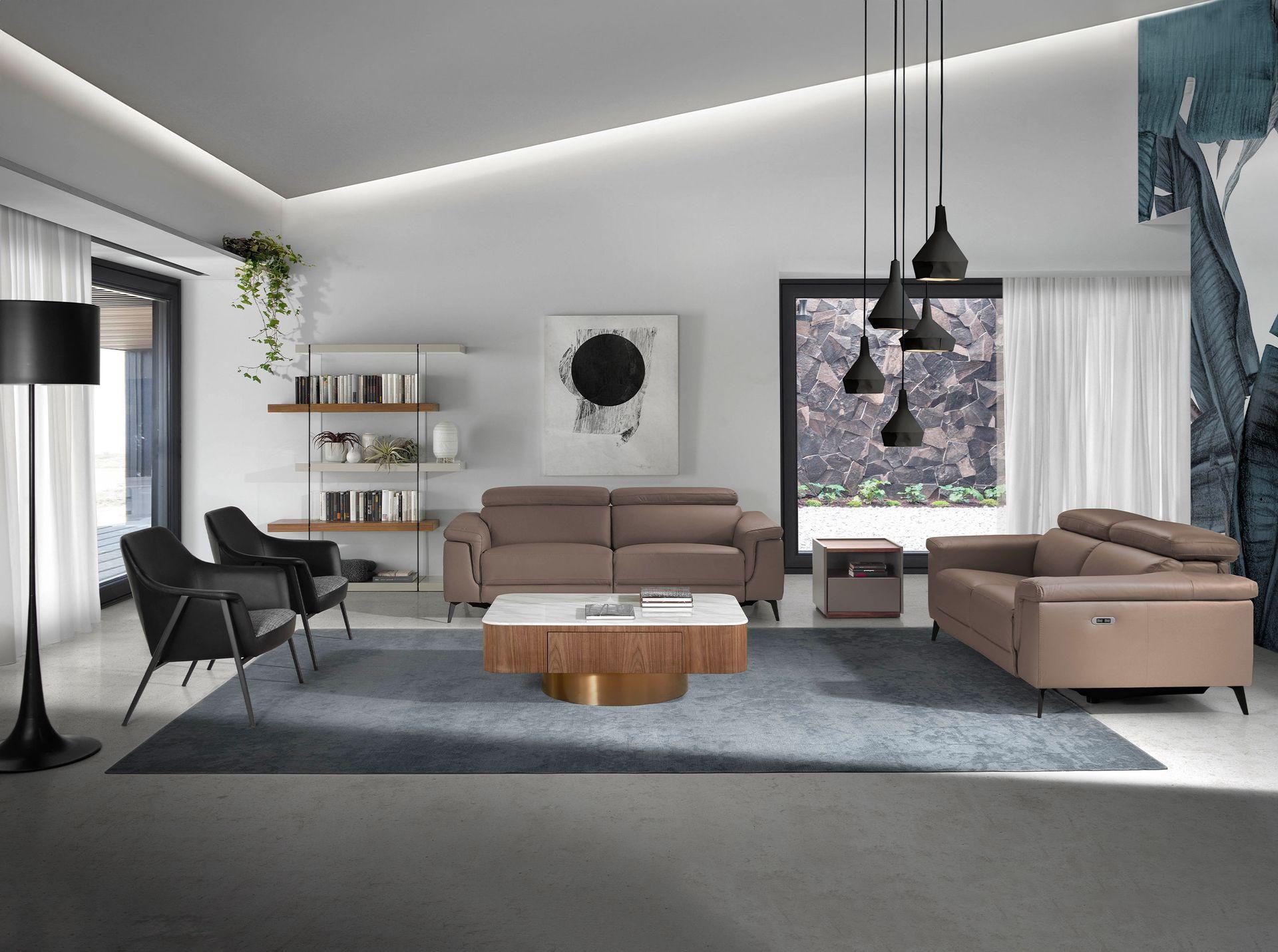 ANGEL CERDA Divano relax 2 posti in pelle visone  