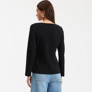 La Redoute Collections Langarm Rundhals T-Shirt  