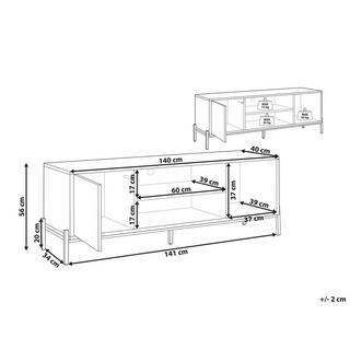 Beliani Meuble TV en MDF Moderne MOINES  