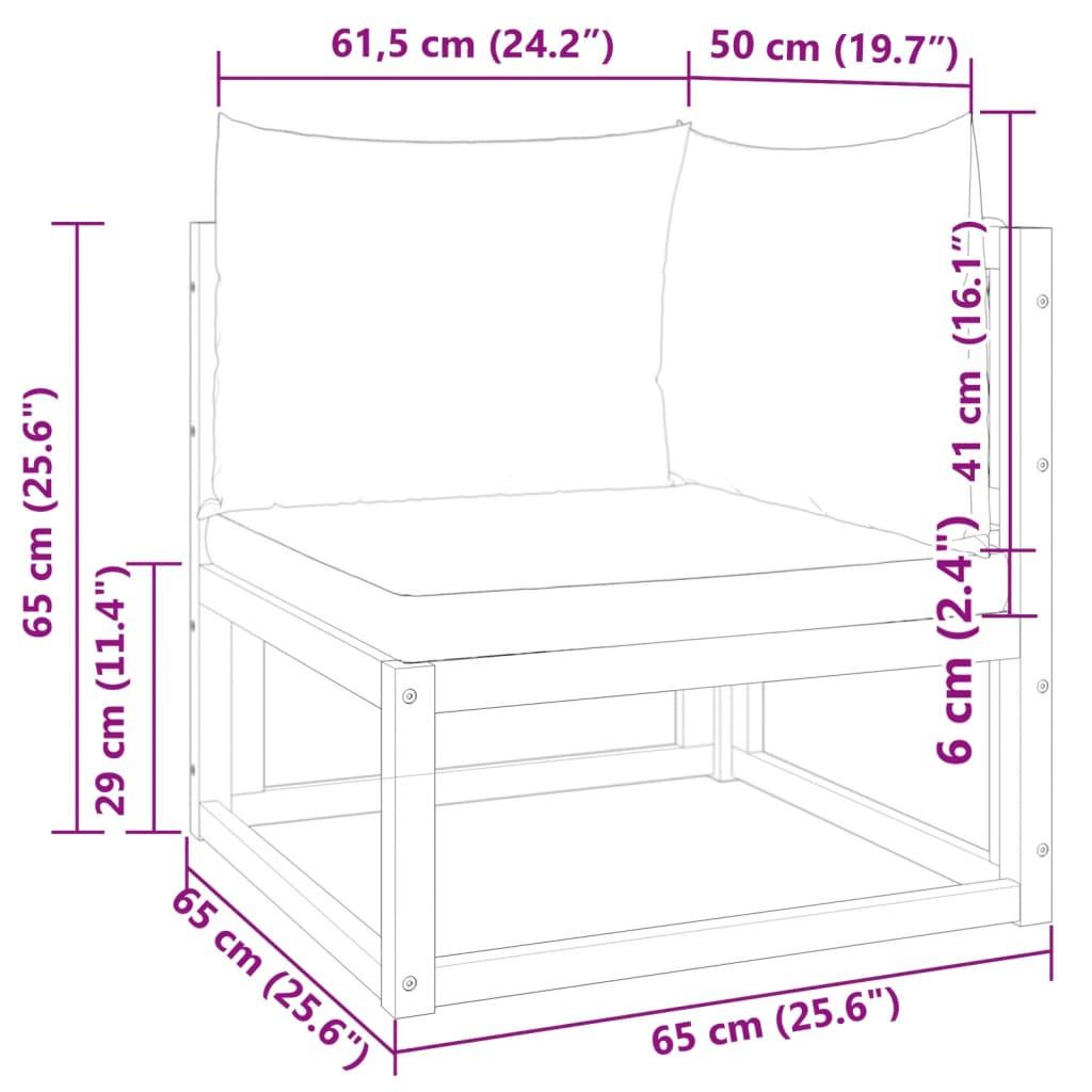 VidaXL Gartensofa akazienholz  