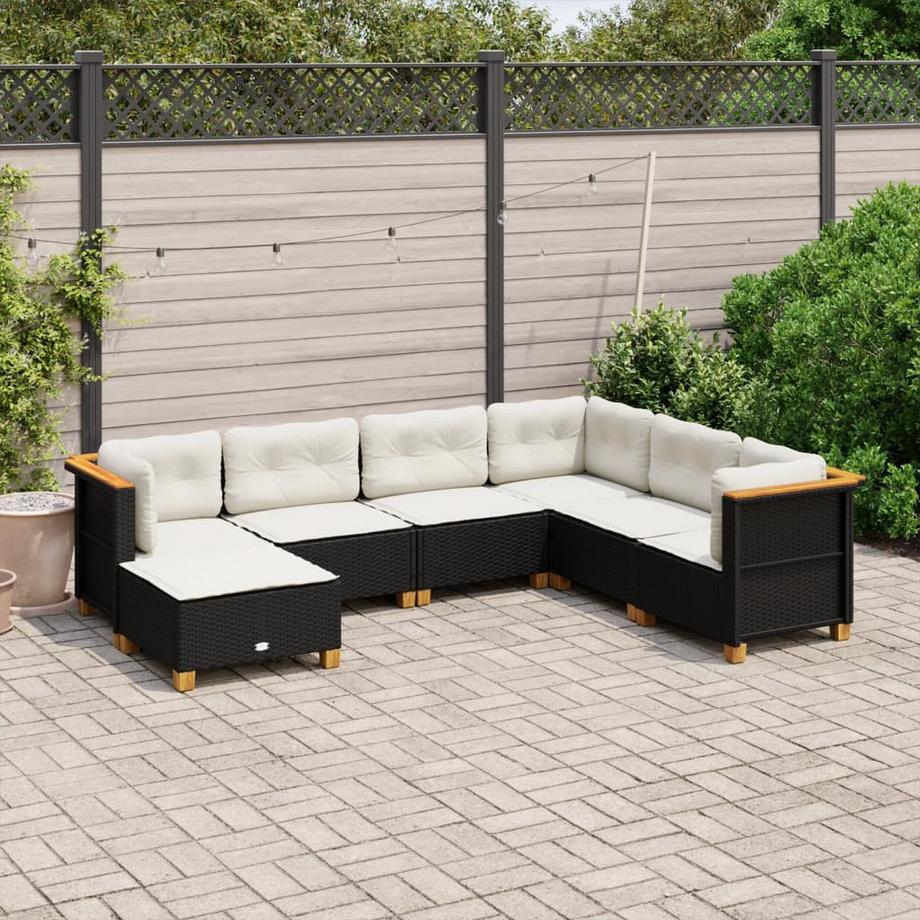 VidaXL set divano da giardino Polirattan  