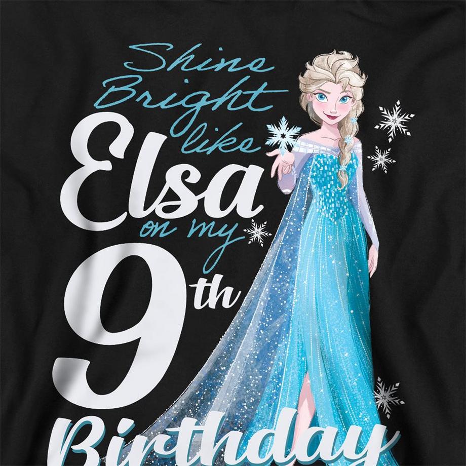 FROZEN  Sweat À Capuche 9ème Anniversaire Bright Like Elsa 