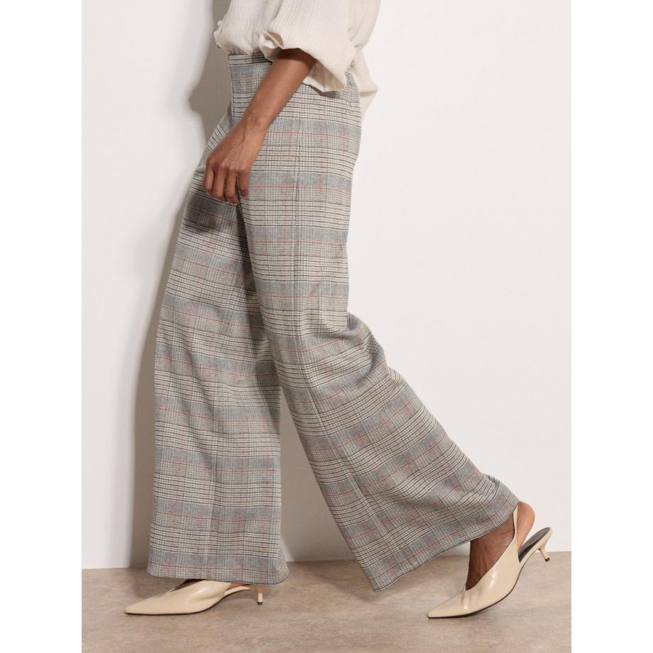 APRICOT Pantaloni a gamba larga con motivo a quadri heritage  