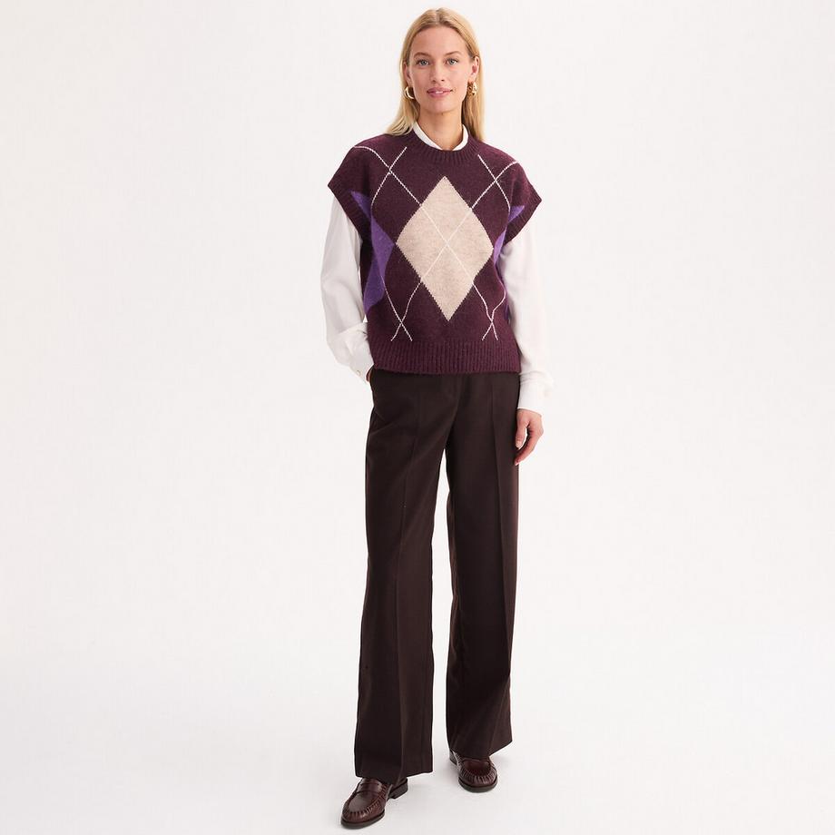 La Redoute Collections Maglione senza maniche a motivo argyle  