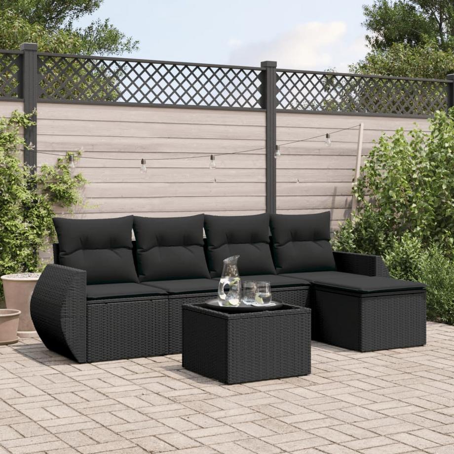VidaXL set divano da giardino Polirattan  