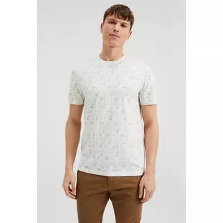 WE Fashion Herren-T-Shirt mit Muster  Offwhite