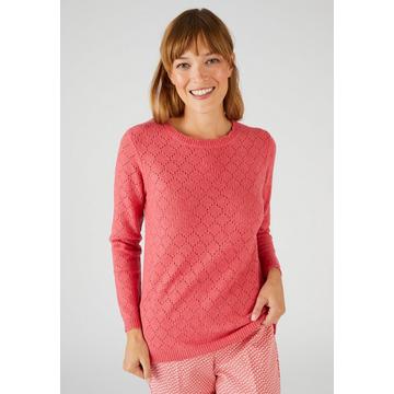 Pull maille ajourée.