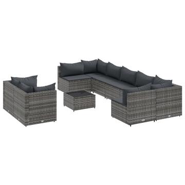 Gartensofagarnitur poly-rattan