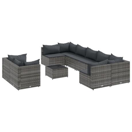 VidaXL set salotto da giardino Polirattan  