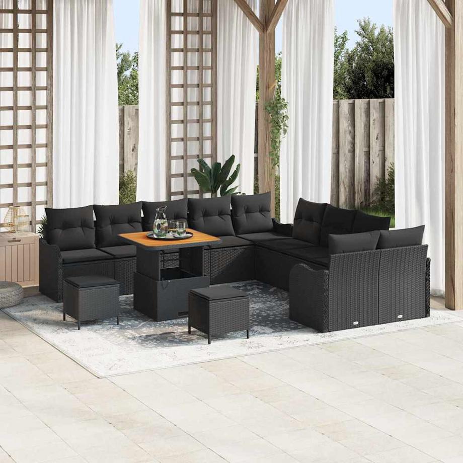 VidaXL Mobilier de jardin poly rattan  