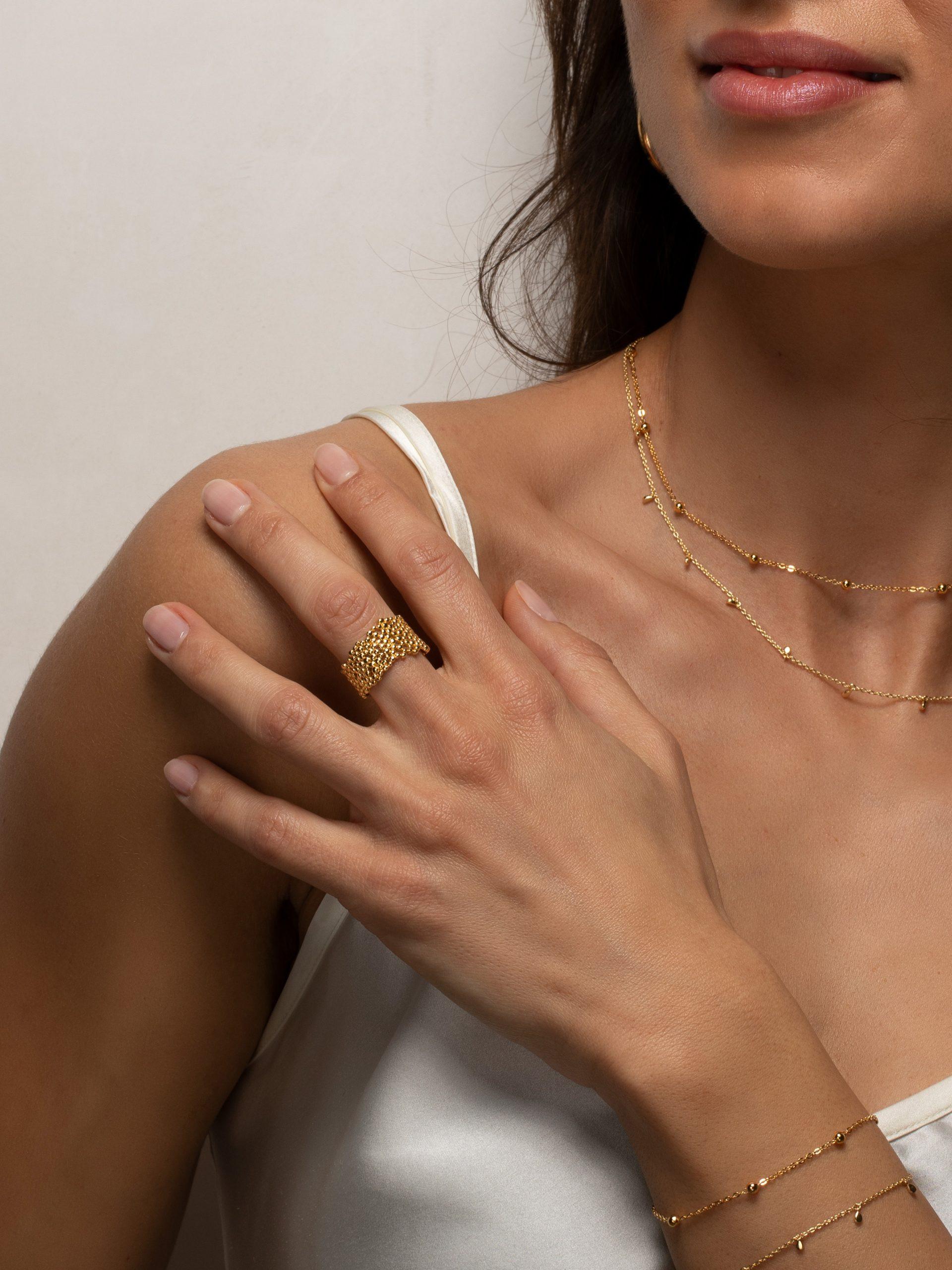 PHANTASYA  Bague 1896 Plaqué or rose 