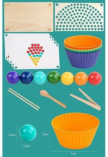 Activity-board  Regenbogen Perlen Spiel, Holz Clip Perlen Brettspiel, Puzzle Board, Kinder Hände Augen 