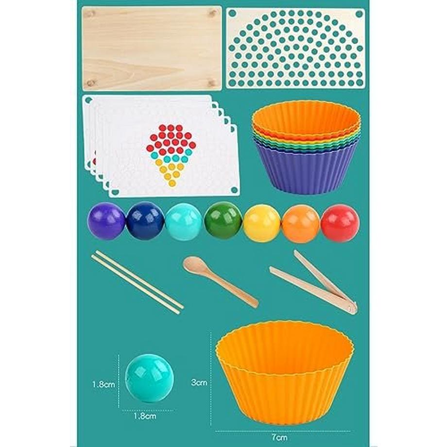 Activity-board  Regenbogen Perlen Spiel, Holz Clip Perlen Brettspiel, Puzzle Board, Kinder Hände Augen 